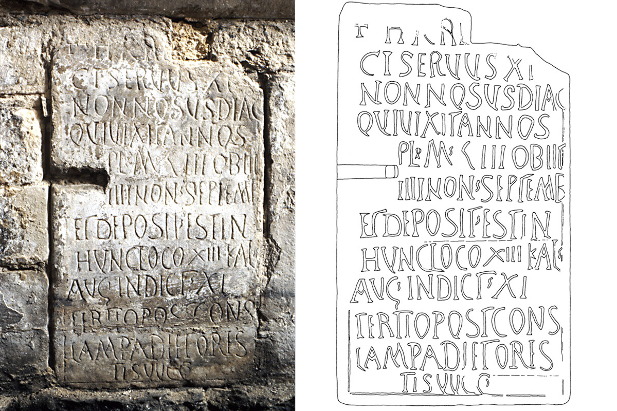 Spätantike Inschrift